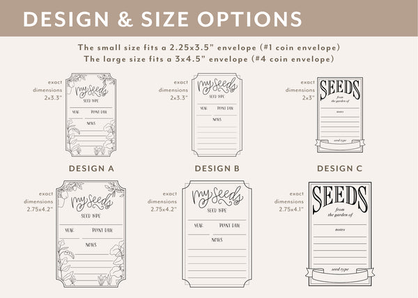 Seed Packet Rubber Stamp with Banner