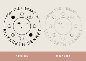 Embosser with Moon Phases for Book Plate