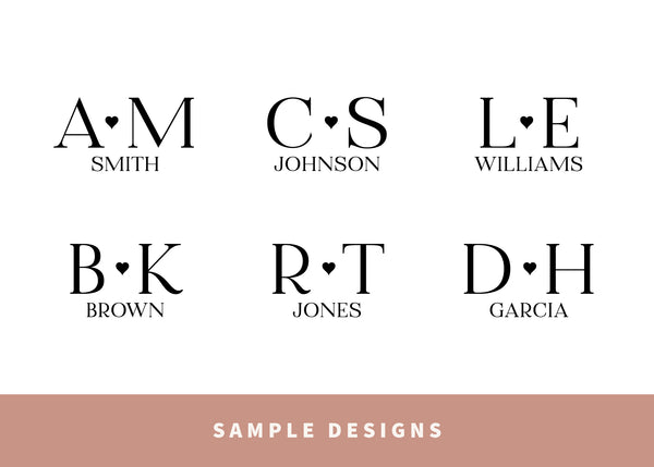 Embosser with Initials and Heart