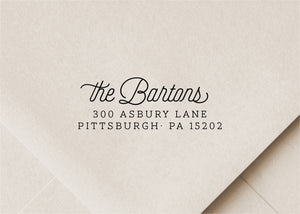 Cursive & Slab Serif Return Address Stamp