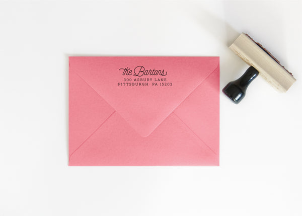 Cursive & Slab Serif Return Address Stamp