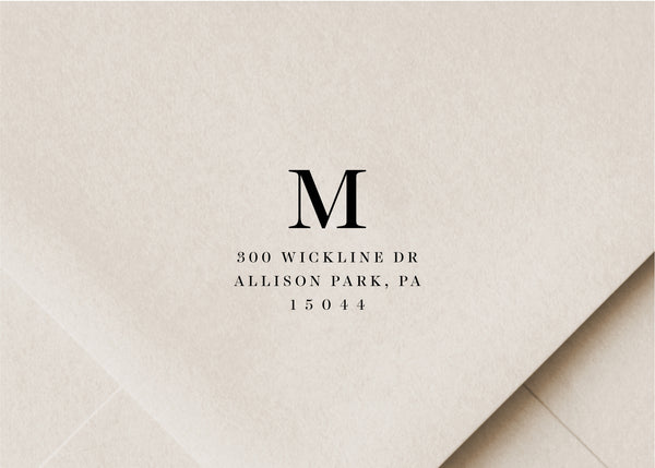 Minimalist Initial Return Address Stamp