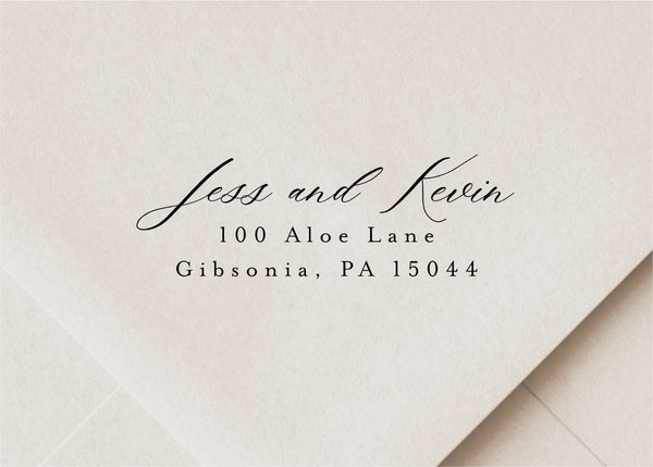 Modern Calligraphy Elegant Return Address Stamp