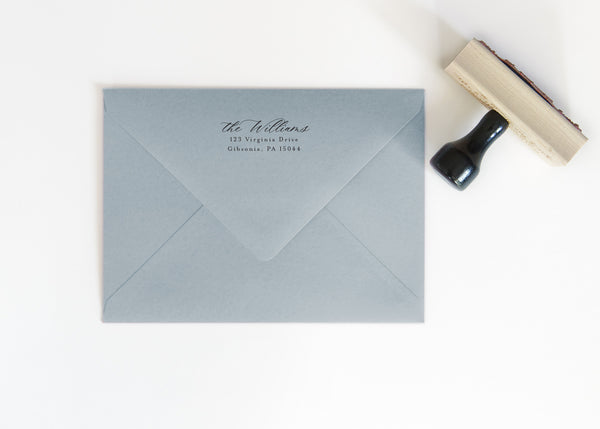 Modern Calligraphy Elegant Return Address Stamp