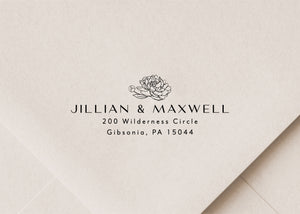 Floral Return Address Stamp