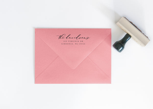 Modern Calligraphy Return Address Stamp