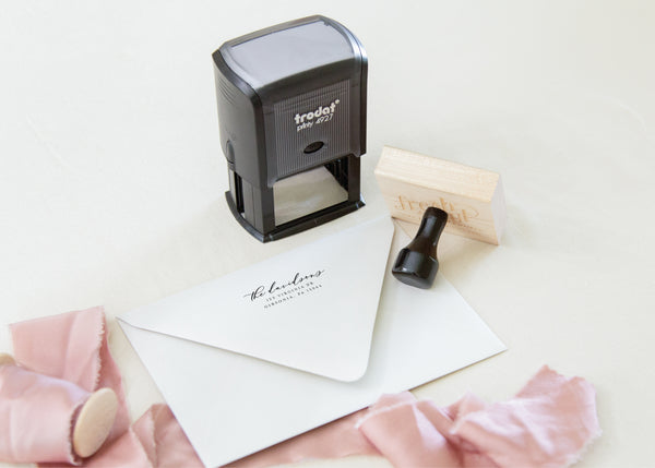 Modern Calligraphy Return Address Stamp