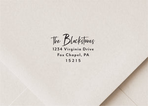 Modern Lettering Return Address Stamp