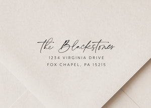 Calligraphy Self Inking Return Address Stamp