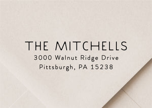 Bold Lettering Return Address Stamp