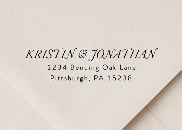 Italic Return Address Stamp