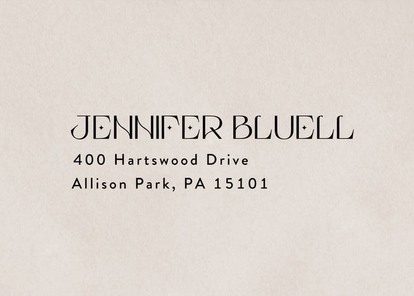 Elegant Return Address Stamp