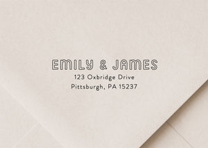 Outlined Self Inking or Wood Return Address Stamp