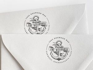 Nautical Anchor Address Stamp