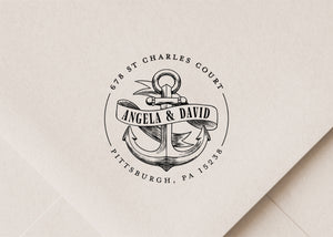 Nautical Anchor Address Stamp