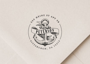 Nautical Anchor Address Stamp