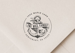 Nautical Anchor Address Stamp