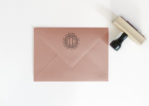 Art Deco Monogram Return Address Stamp