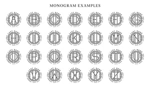Art Deco Monogram Return Address Stamp