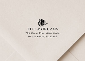 Tropical Fish Return Address Stamp - Underwater Theme