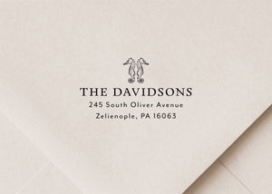 Seahorse Return Address Stamp - Ocean Theme