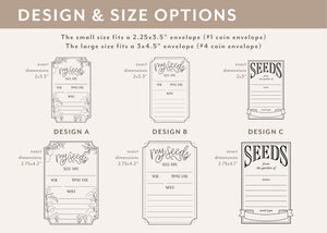 Seed Packet Rubber Stamp with Banner