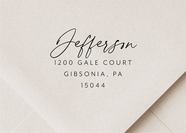 Calligraphy Self Inking Return Address Stamp